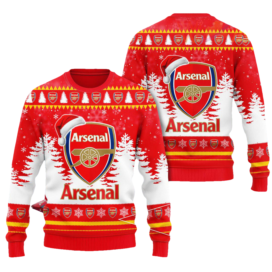 Arsenal Football Ugly Christmas Sweater - Moonbestprint