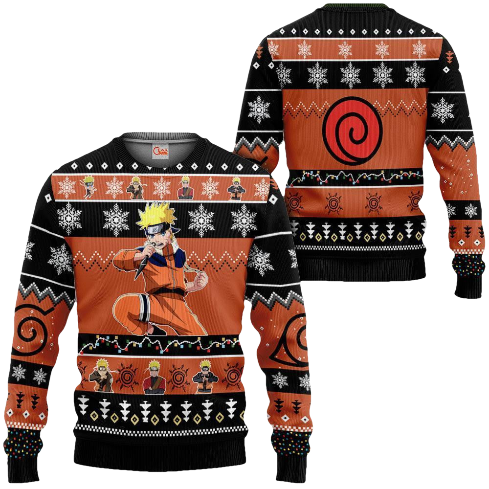 Anime Naruto Shippuden Uzumaki Ugly Christmas Sweater - Moonbestprint