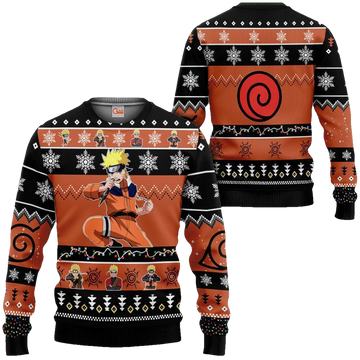 Anime Naruto Shippuden Uzumaki Ugly Christmas Sweater - Moonbestprint
