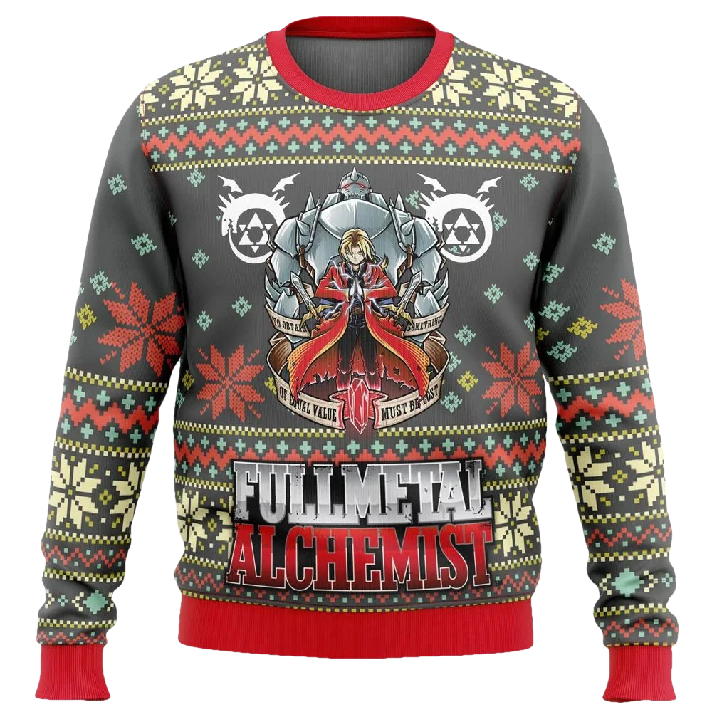 Anime Fullmetal Alchemist Ugly Christmas Sweater - Moonbestprint