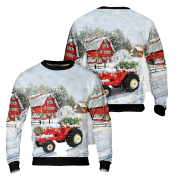 Allis Chalmers D21 Tractor Ugly Christmas Sweater - Moonbestprint