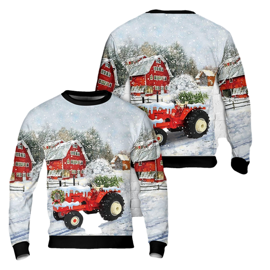 Allis Chalmers D21 Tractor Ugly Christmas Sweater - Moonbestprint