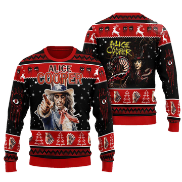 Alice Cooper Ugly Christmas Sweater - Moonbestprint