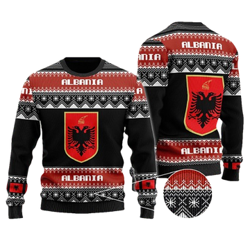 Albania Ugly Christmas Sweater - Moonbestprint