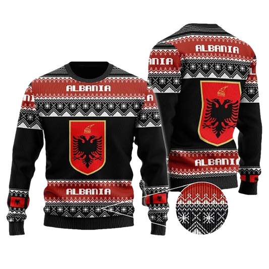 Albania Ugly Christmas Sweater - Moonbestprint