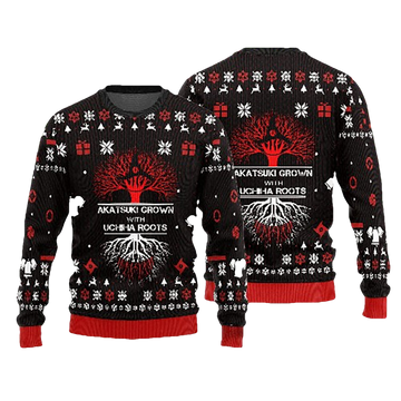 Akatsuki Grown With Uchiha Roots Ugly Christmas Sweater - Moonbestprint