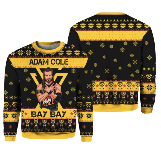 Adam Cole Bay Bay Ugly Christmas Sweater - Moonbestprint