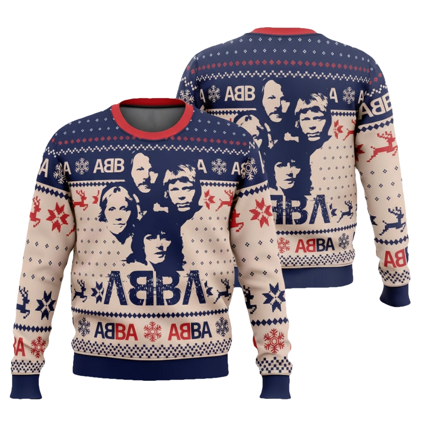 ABBA Band Ugly Christmas Sweater - Moonbestprint