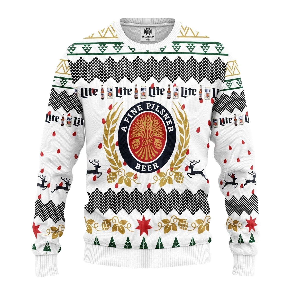 A Fine Pilsner Beer Miller Lite Beer Ugly Sweater - Moonbestprint