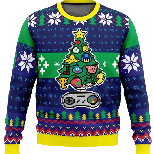 A Classic Gamer Christmas Ugly Christmas Sweater - Moonbestprint