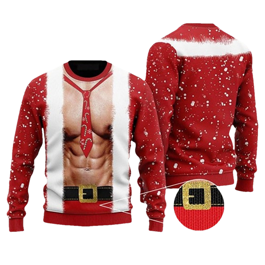 6 Packs Santa Body Cosplay Ugly Christmas Sweater - Moonbestprint