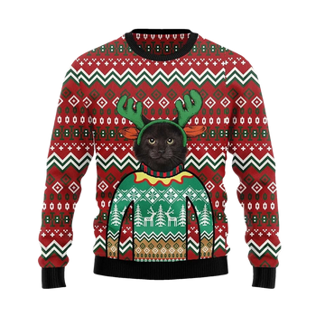 2026 Cat Reindeer  Ugly Christmas Sweater - Moonbestprint