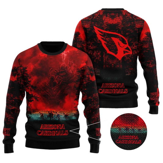2026 Cardinals Stranger Things Ugly Sweater - Moonbestprint