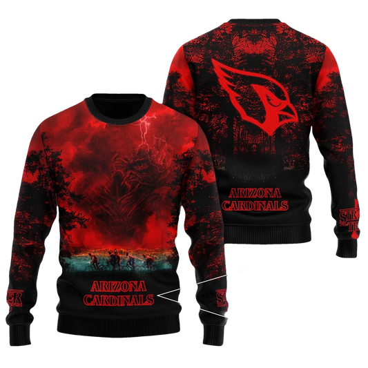 2026 Cardinals Stranger Things Ugly Sweater - Moonbestprint