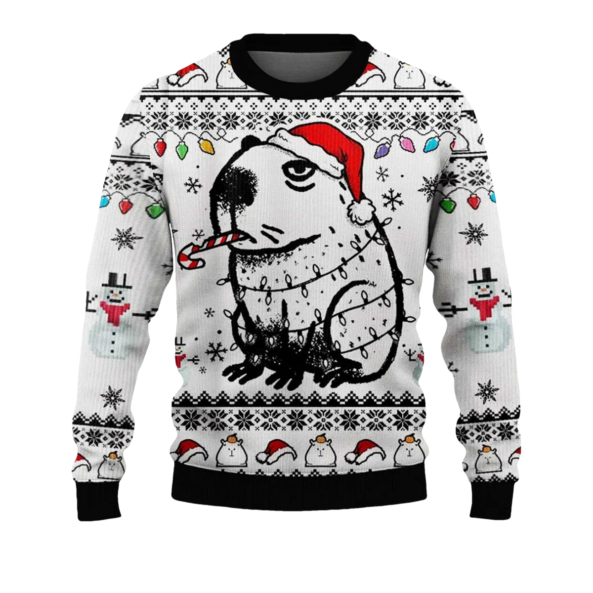 2026 Capybara Smoking Ugly Christmas Sweater - Moonbestprint