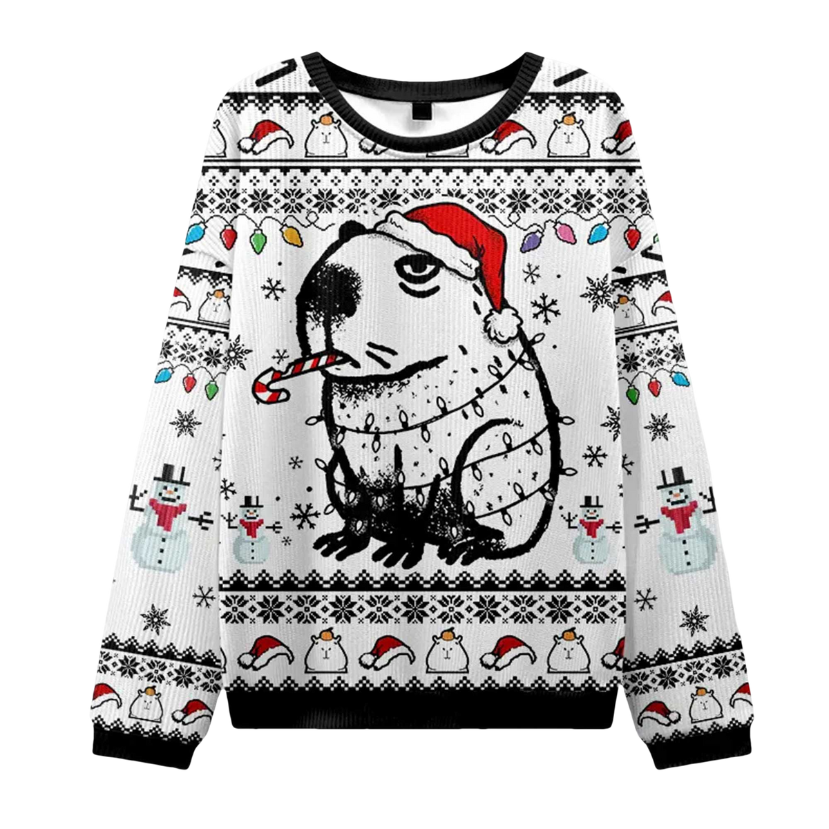 2026 Capybara Smoking Christmas Ugly Sweater - Moonbestprint