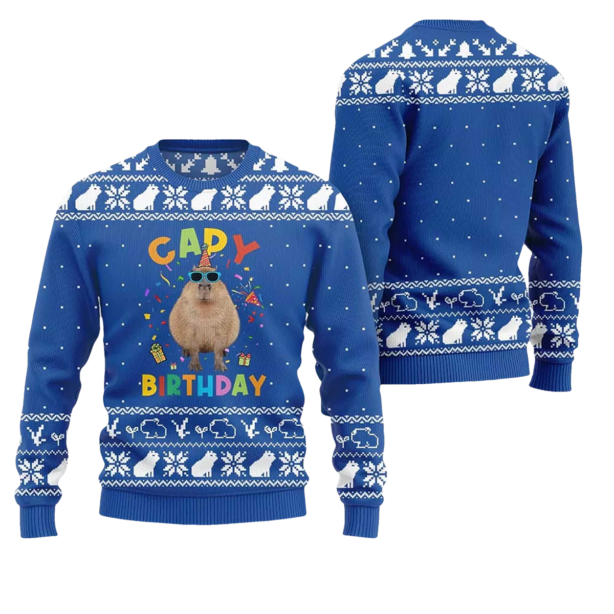 2026 Capy Birthday Ugly Christmas Sweater - Moonbestprint