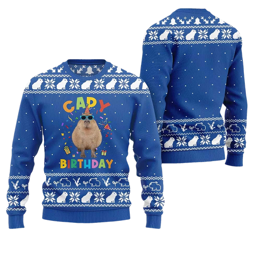 2026 Capy Birthday Ugly Christmas Sweater - Moonbestprint
