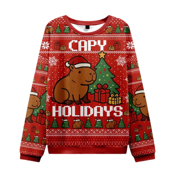 2026 Capybara Celebration Christmas Ugly Sweater - Moonbestprint