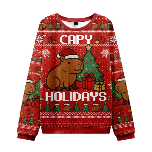 2026 Capybara Celebration Christmas Ugly Sweater - Moonbestprint