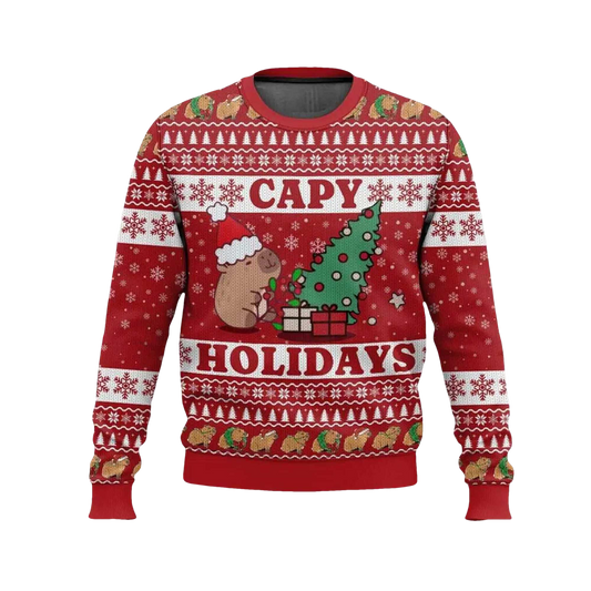 2026 Capy Holidays Ugly Christmas Sweater - Moonbestprint