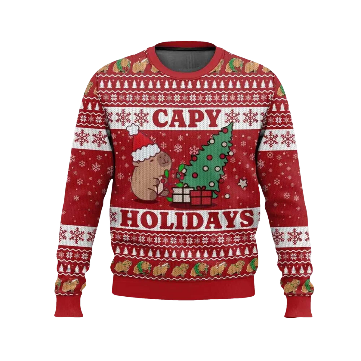 2026 Capy Holidays Ugly Christmas Sweater - Moonbestprint