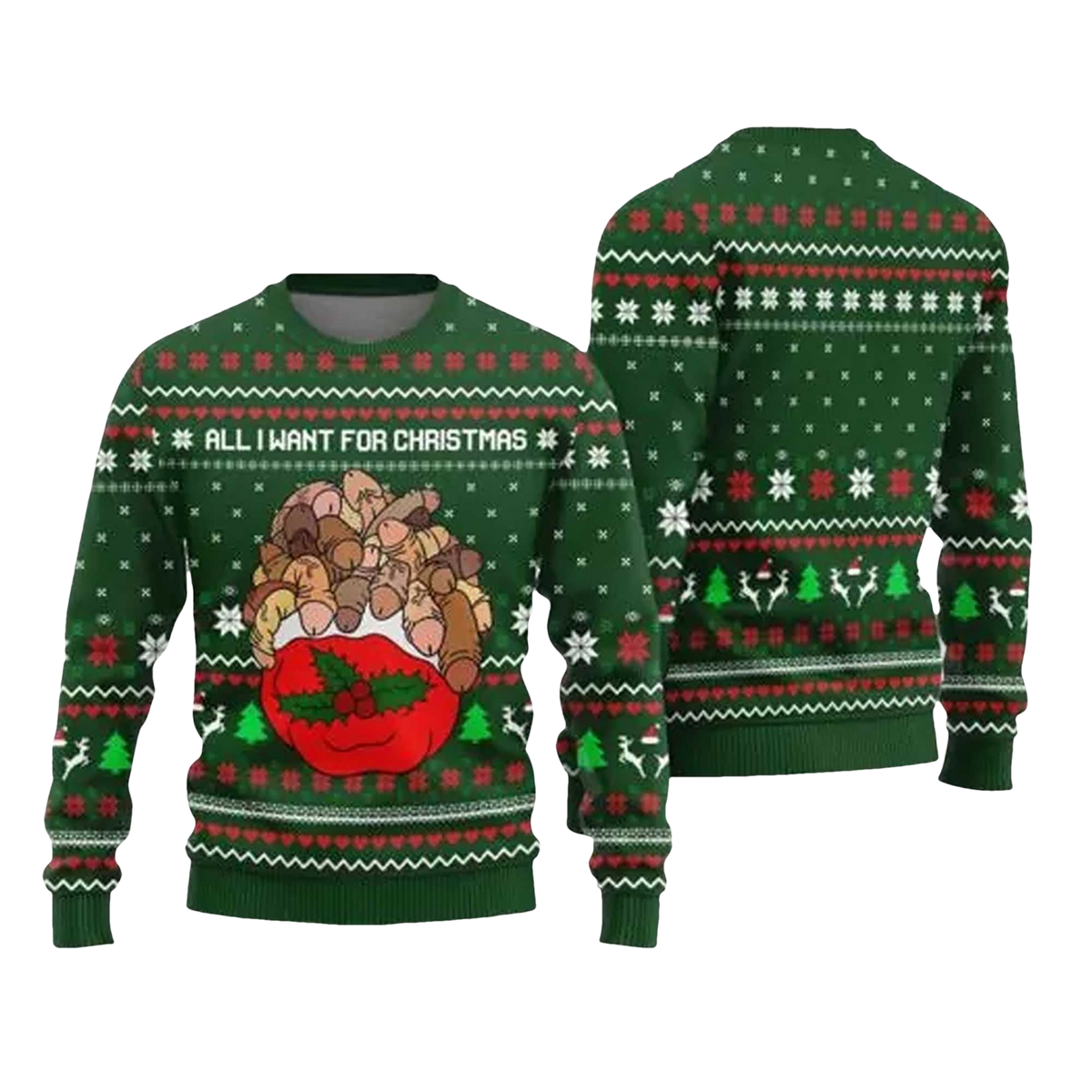 2026 All I Want For Christmas Is Dickmas Naughty Ugly Christmas Sweater - Moonbestprint