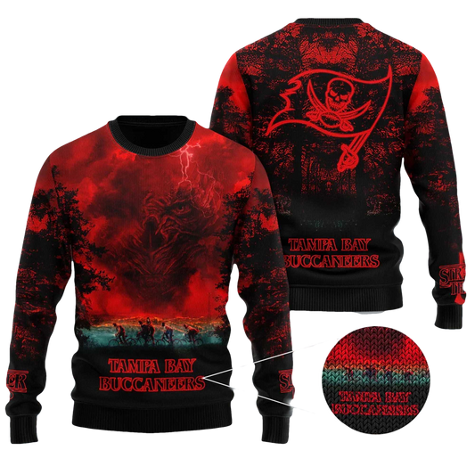 2026 Buccaneers Stranger Things Ugly Sweater - Moonbestprint