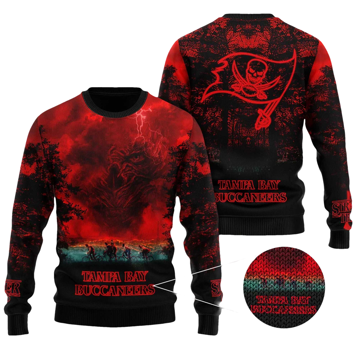 2026 Buccaneers Stranger Things Ugly Sweater - Moonbestprint