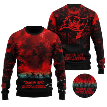 2026 Buccaneers Stranger Things Ugly Sweater - Moonbestprint