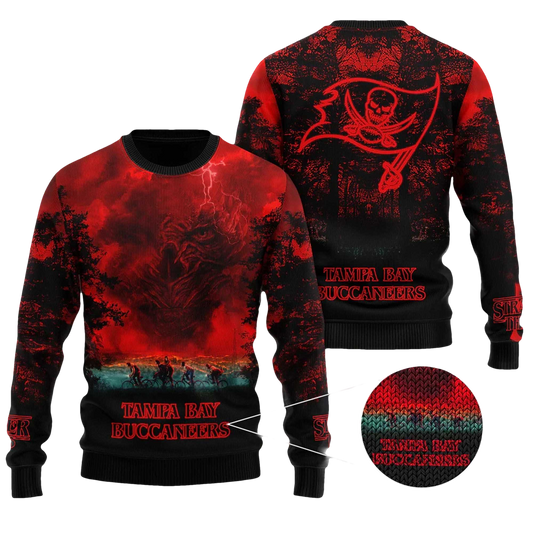 2026 Buccaneers Stranger Things Ugly Sweater - Moonbestprint