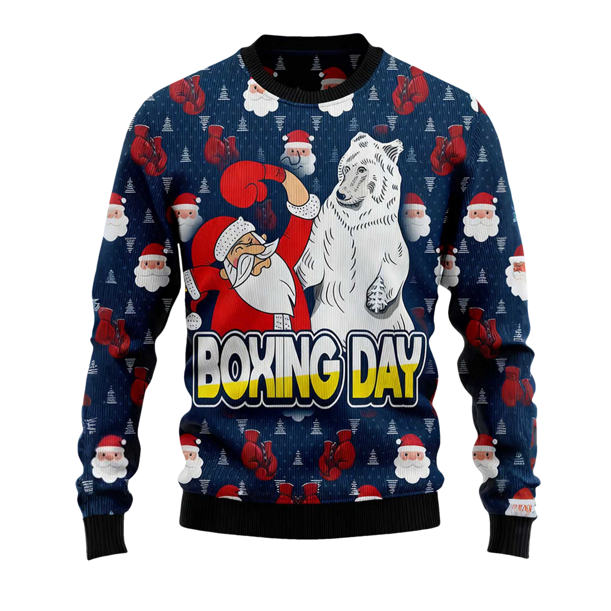 2026 Boxing Day Santa and Beer Ugly Christmas Sweater - Moonbestprint