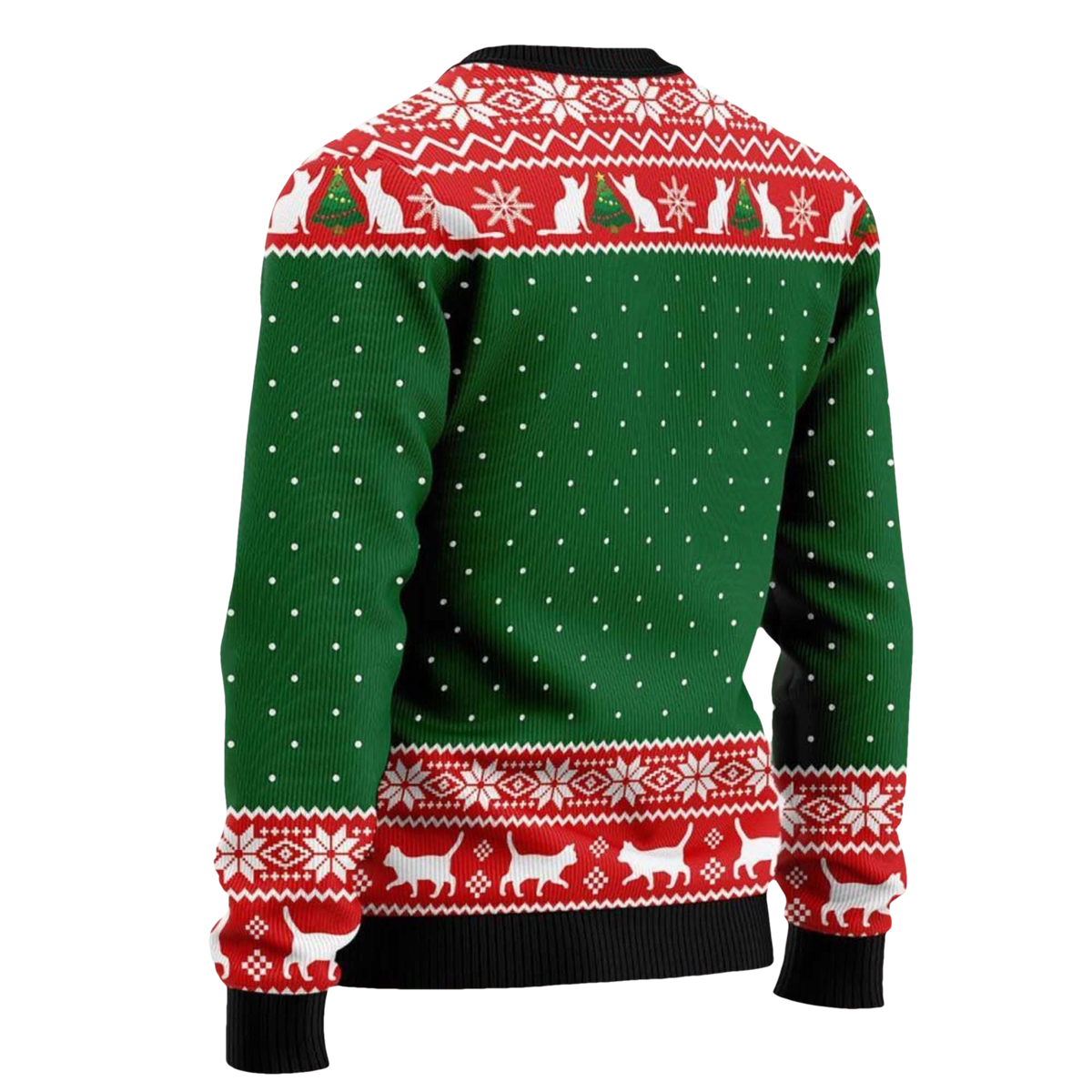 2026 Black Cat Drink Coffee Christmas Ugly Sweater - Moonbestprint