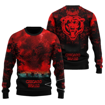2026 Bears Stranger Things Ugly Sweater - Moonbestprint