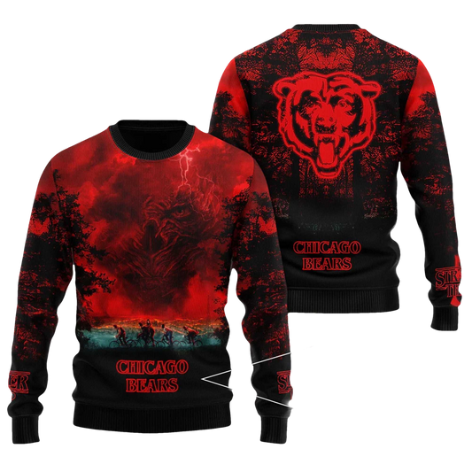 2026 Bears Stranger Things Ugly Sweater - Moonbestprint