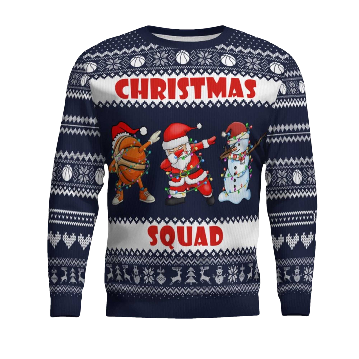 2026 Basketball Christmas Squad Ugly Christmas Sweater - Moonbestprint