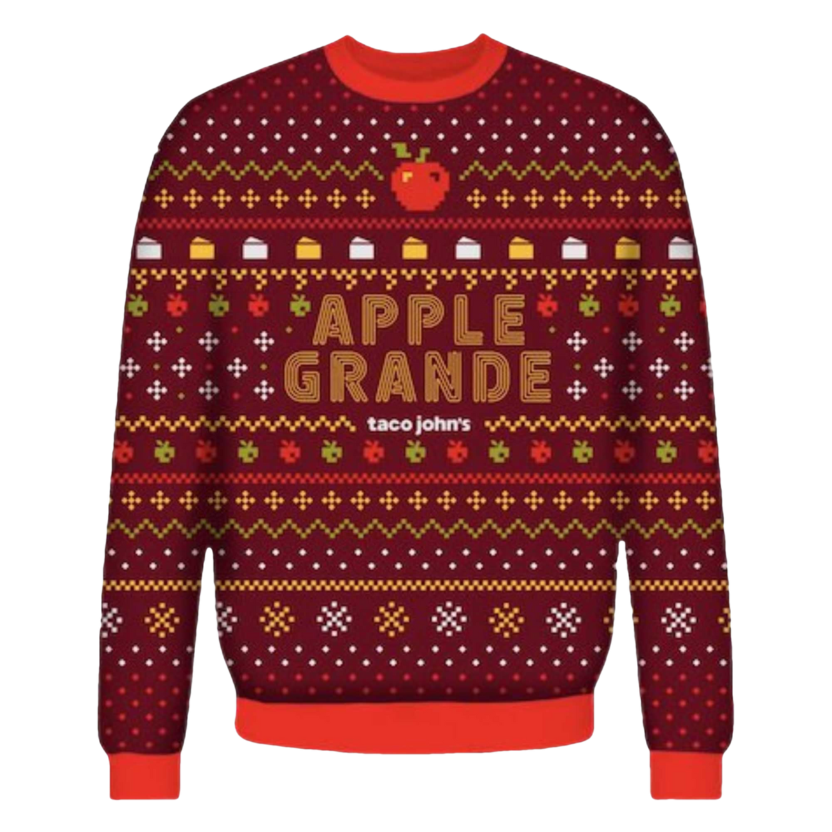 2026 Apple Grande Taco Johns Ugly Christmas Sweater - Moonbestprint