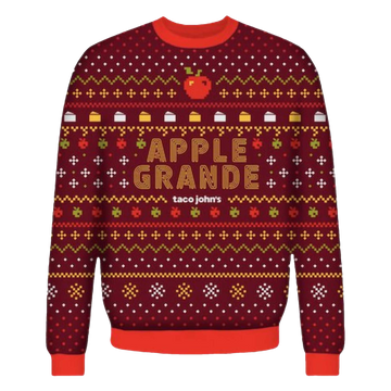2026 Apple Grande Taco Johns Ugly Christmas Sweater - Moonbestprint