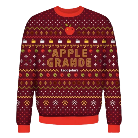 2026 Apple Grande Taco Johns Ugly Christmas Sweater - Moonbestprint