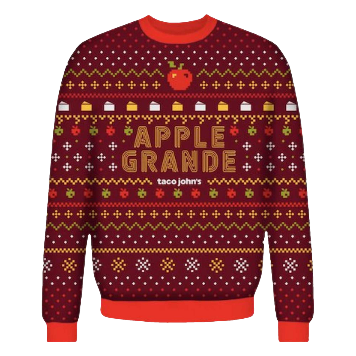 2026 Apple Grande Taco Johns Ugly Christmas Sweater - Moonbestprint