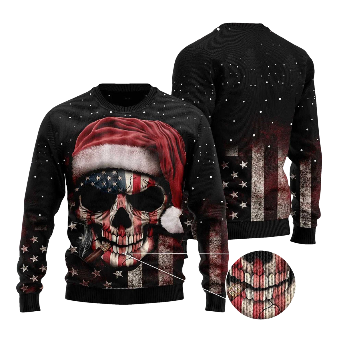 2026 Amazing Skull Christmas Ugly Christmas Sweater - Moonbestprint