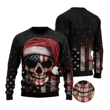 2026 Amazing Skull Christmas Ugly Christmas Sweater - Moonbestprint