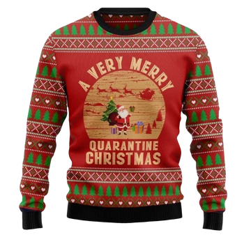 2026 A Very Merry Quarantine Christmas Ugly Christmas Sweater - Moonbestprint