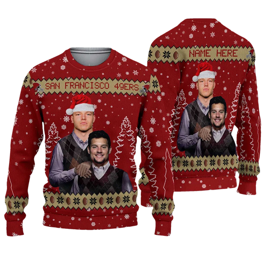2026 49ers Bosa x Christian McCaffrey Football Christmas Ugly Sweater - Moonbestprint