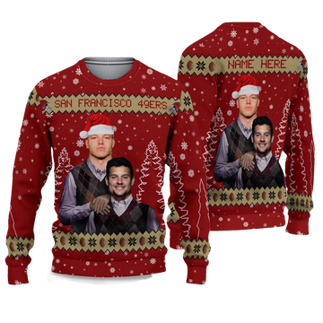 2026 49ers Bosa x Christian McCaffrey Football Christmas Ugly Sweater - Moonbestprint