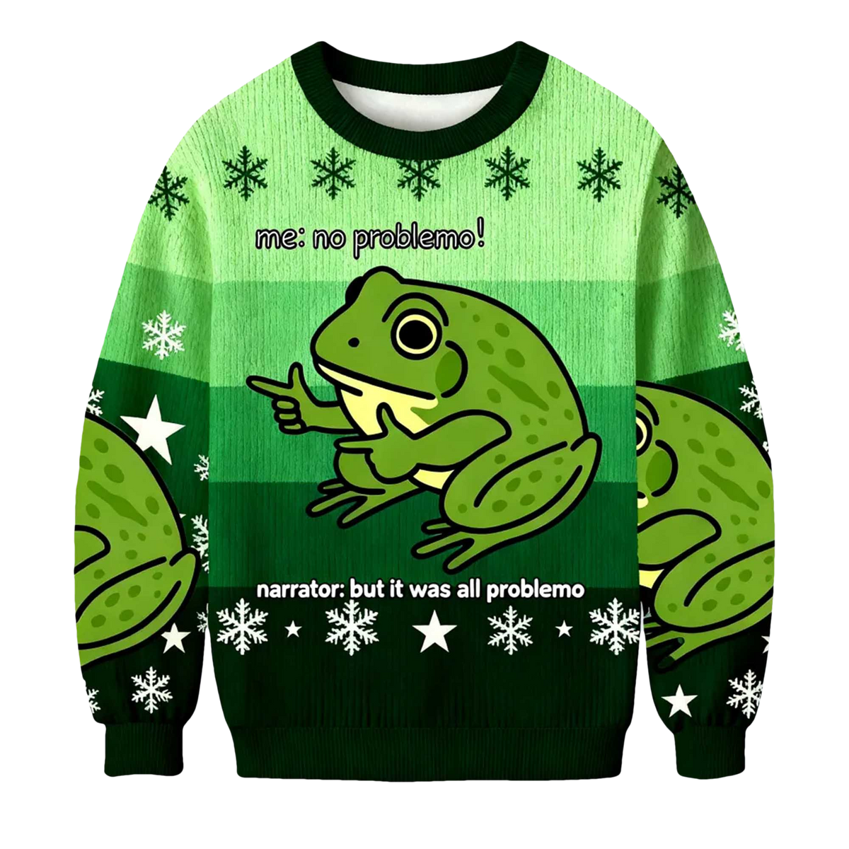 2026  Frog Me No Problemo Narrator But It Was All Problemo Christmas Ugly Sweater - Moonbestprint
