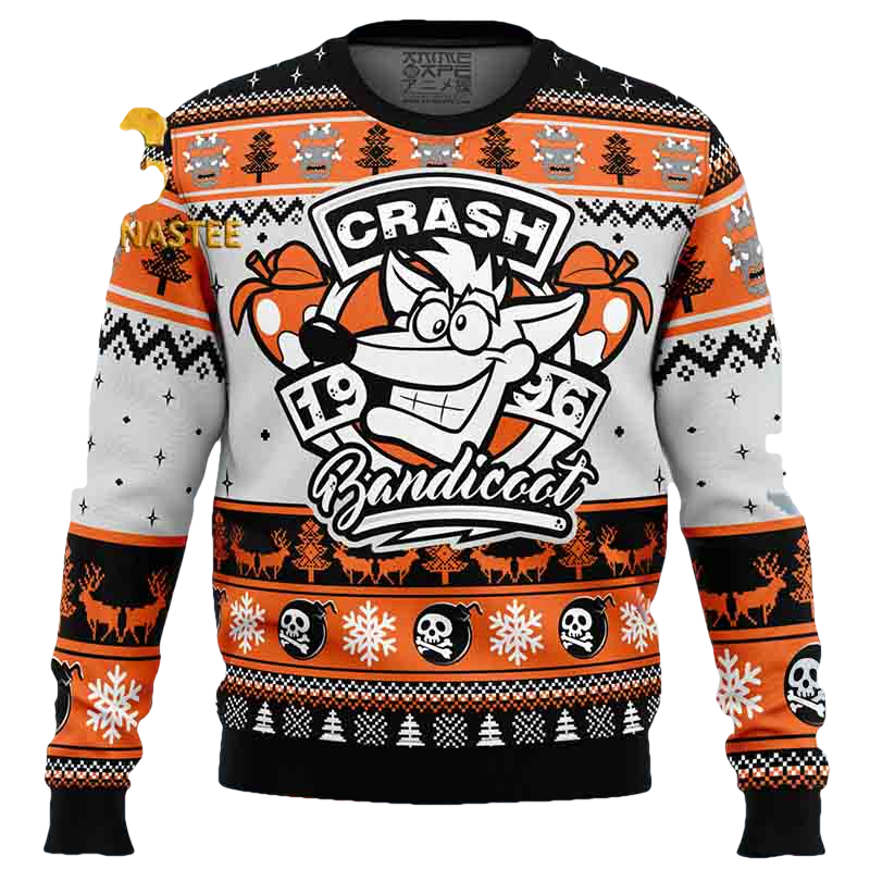 1996 Bandicoot Crash Bandicoot Christmas Holiday Gift Ugly Sweater - Moonbestprint