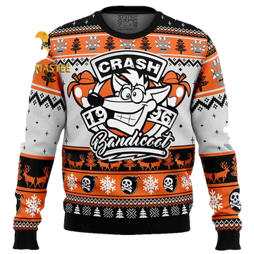 1996 Bandicoot Crash Bandicoot Christmas Holiday Gift Ugly Sweater - Moonbestprint