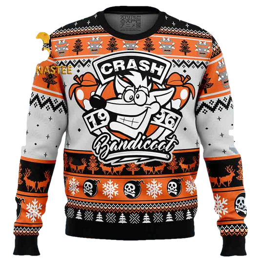 1996 Bandicoot Crash Bandicoot Christmas Holiday Gift Ugly Sweater - Moonbestprint