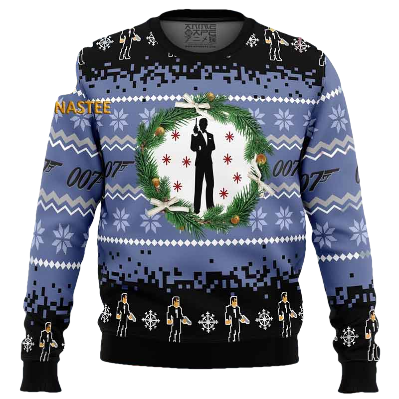 007 James Bond Christmas Holiday Gift Ugly Sweater - Moonbestprint